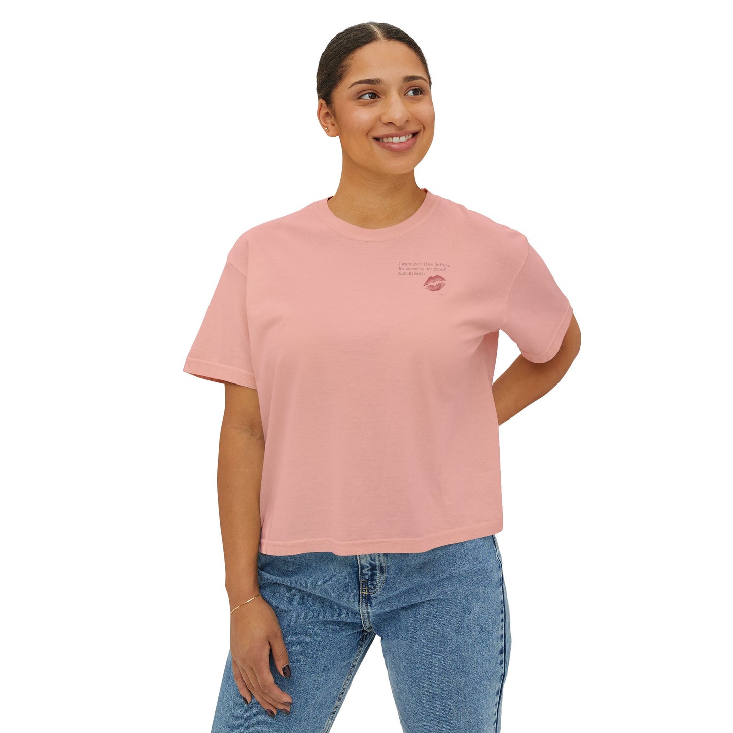 "Just Kisses" Boxy Tee