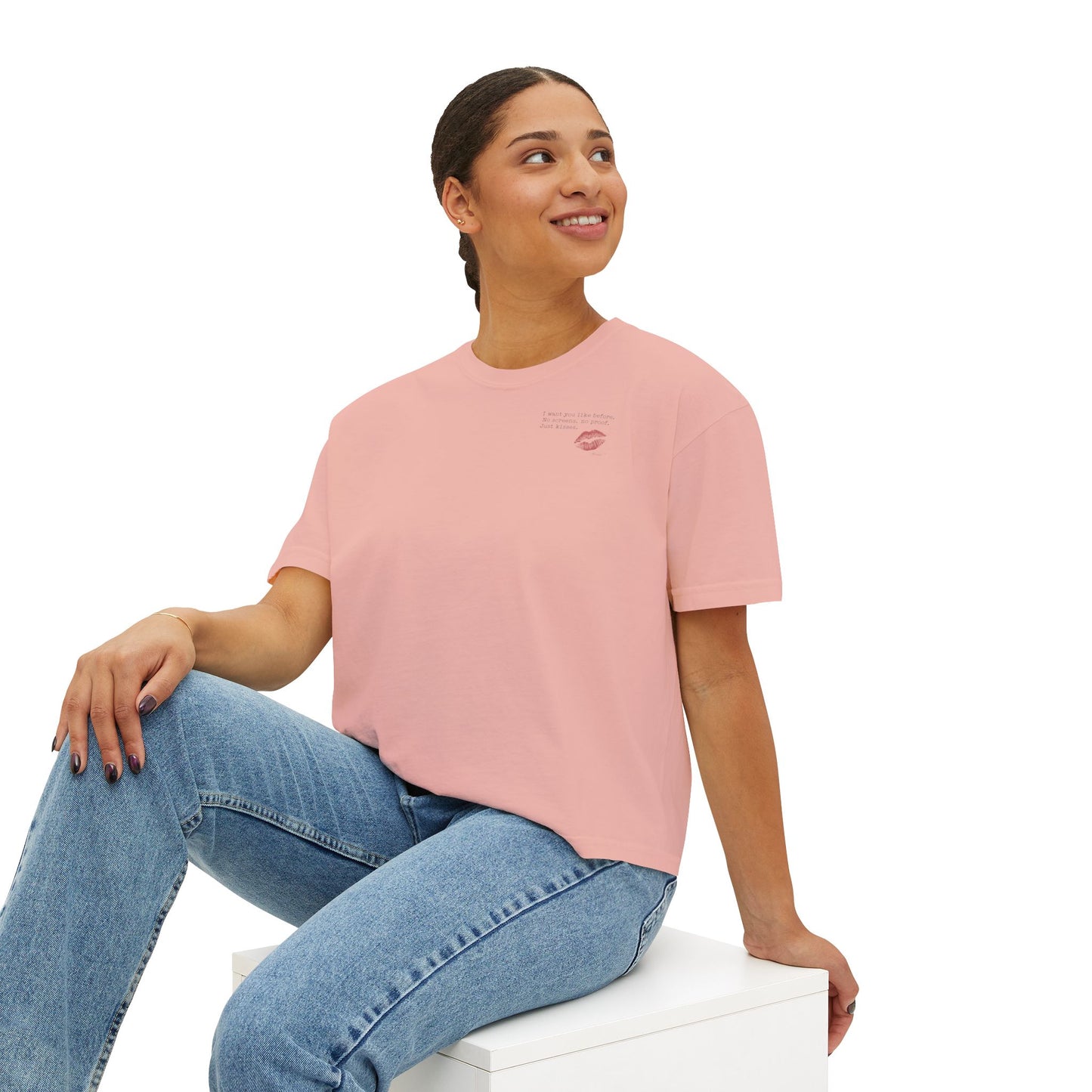 "Just Kisses" Boxy Tee