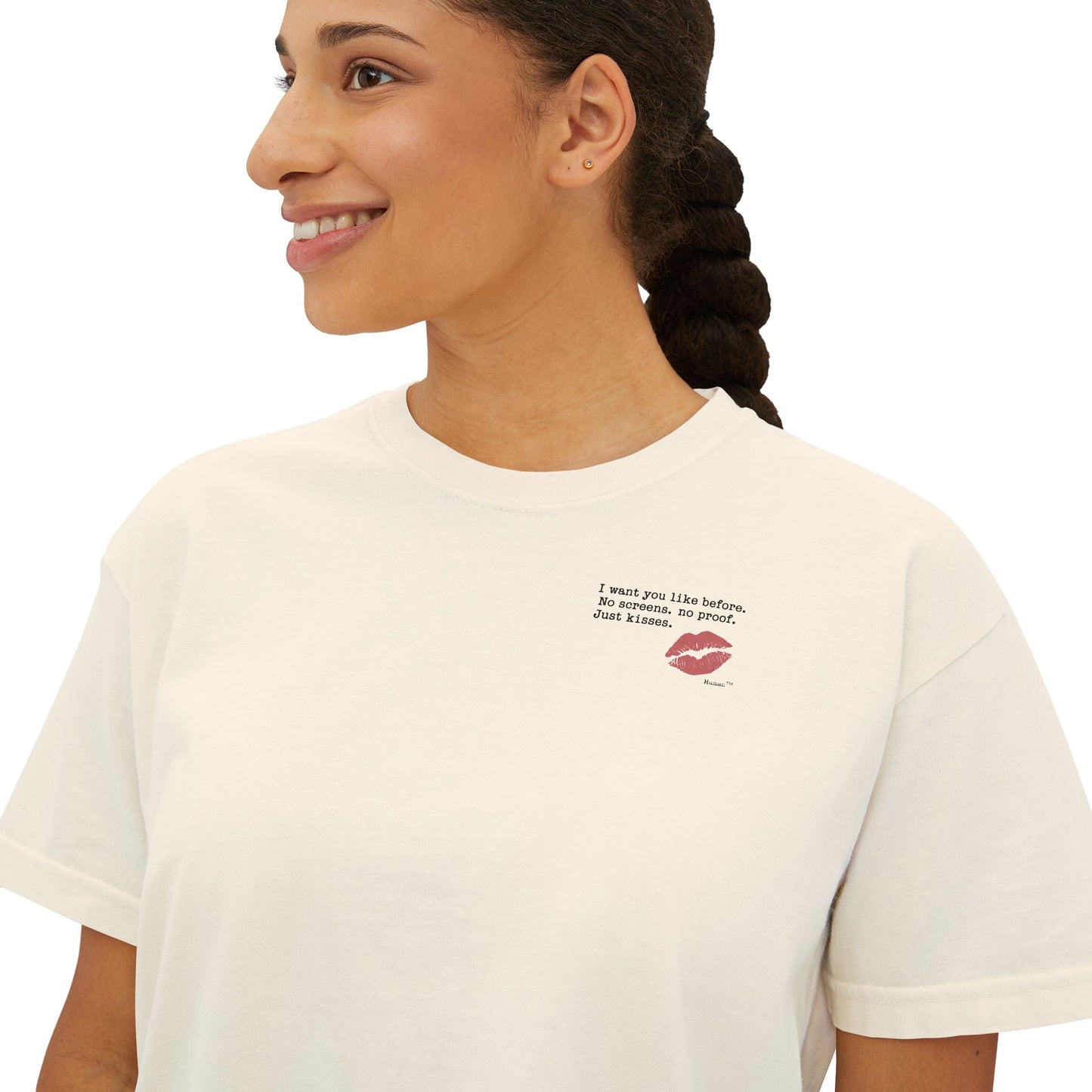 "Just Kisses" Boxy Tee