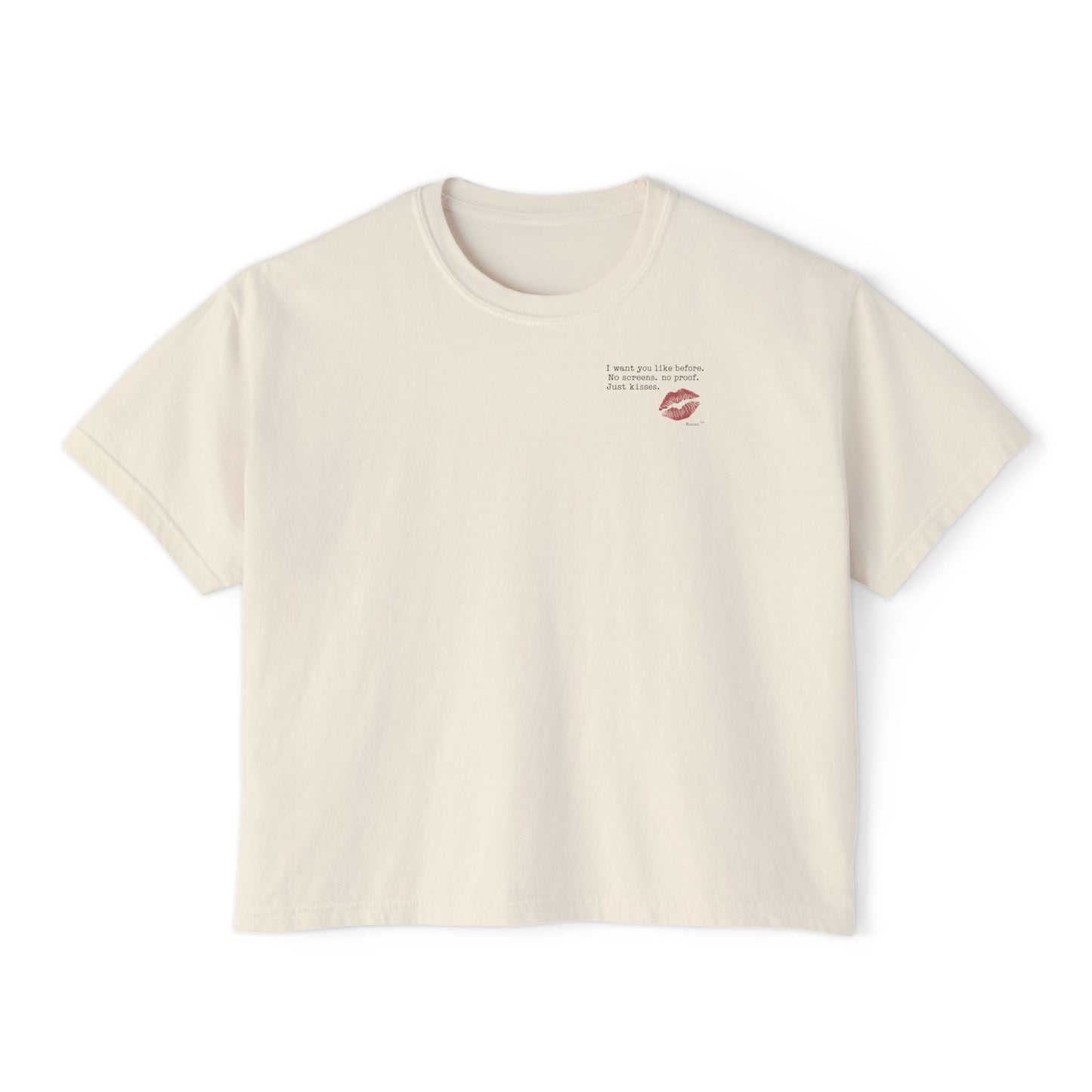 "Just Kisses" Boxy Tee