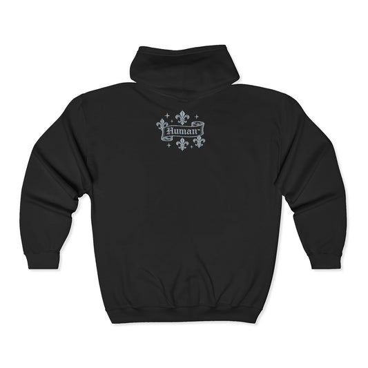 "Darkness" Zip-Up Hoodie - Embroidery