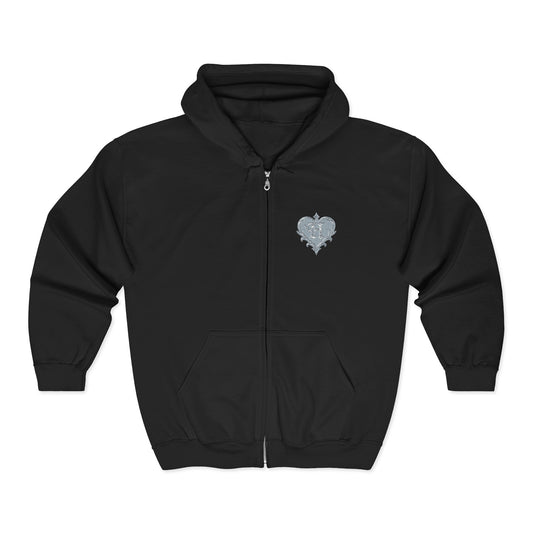 "Darkness" Zip-Up Hoodie - Embroidery