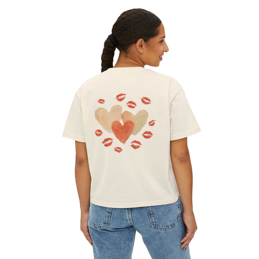 "Just Kisses" Boxy Tee